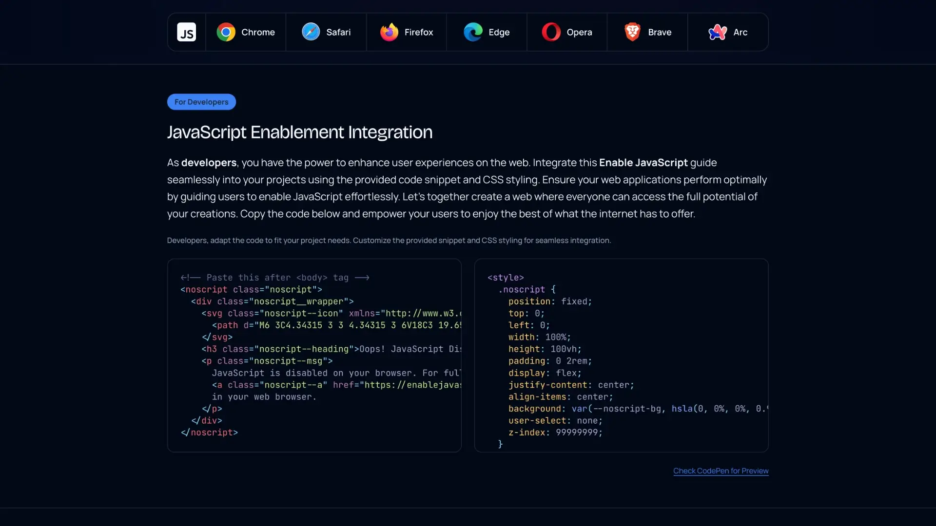 Enable JavaScript
